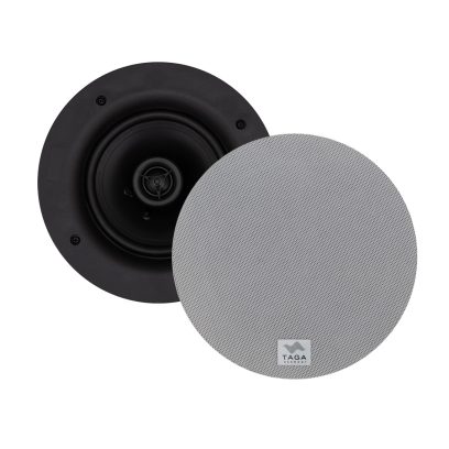 TAGA Harmony TCW-290R 6.5" 2-Way In-Ceiling Speakers PAIR - WHITE