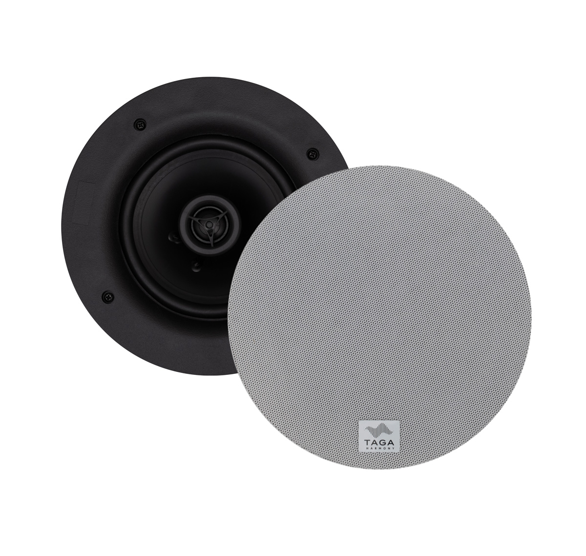 TAGA Harmony TCW-190R 5.25" 2-Way In-Ceiling Speakers PAIR - WHITE